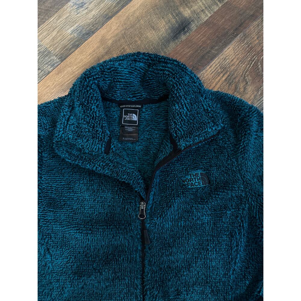 The North Face Osito Oso Full Zip Silken Fleece Jacket Sz Small Emerald Green - Picture 2 of 3